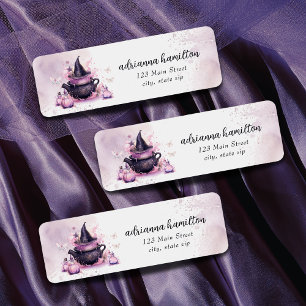Étiquette Un bébé brasse un Baby shower d'Halloween rose