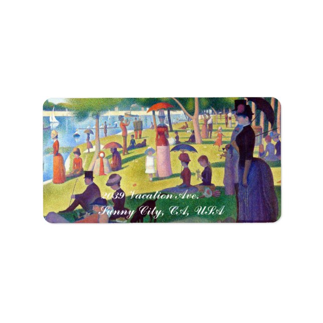 Étiquette Un dimanche après-midi à La Grande Jatte par Seura (Devant)