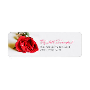 Étiquette Un minimaliste simple rose rouge Élégant