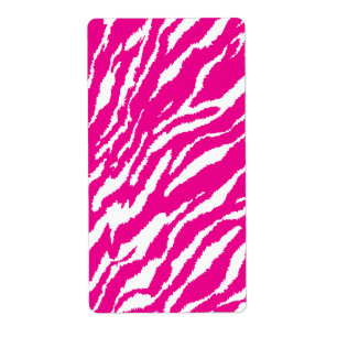 Étiquette Un motif floral complexe en rose et blanc, art