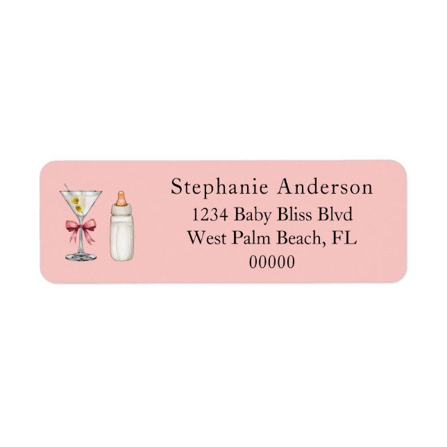 Étiquette Un Tini Se Trouve Sur Le Chemin Du Baby shower Pin (Devant)