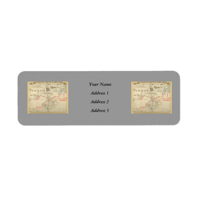 Étiquette Une authentique carte pirate de 1690 (avec ornemen (Devant)