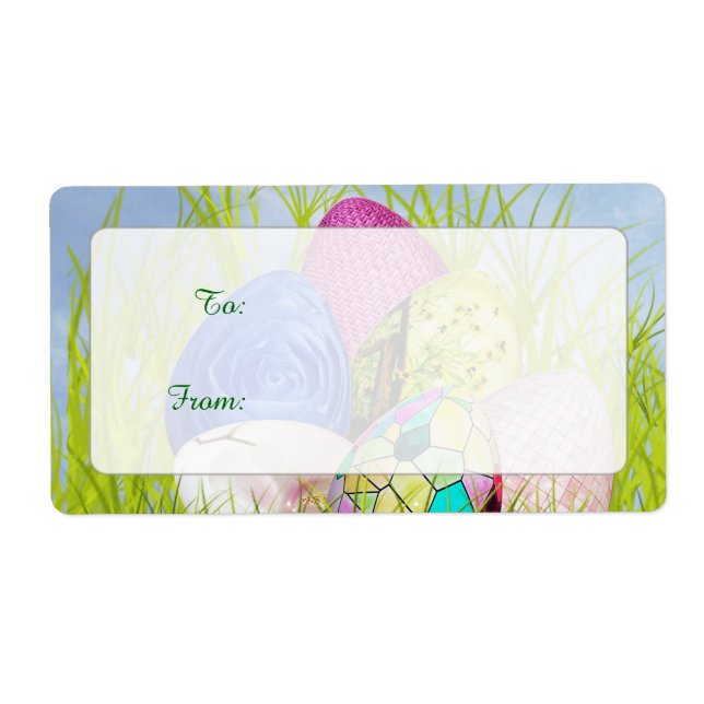 Étiquette Une demi-douzaine d'oeufs de Pâques (Devant)