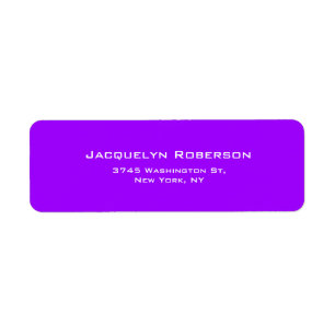 Étiquette Unique contemporain élégant simple violet vif