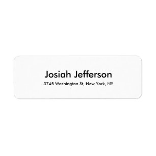 Étiquette Unique moderne Creative Plain Noir & Blanc