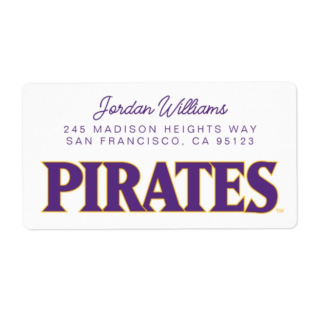 Étiquette Université de Caroline de l'Est | Pirates (Devant)