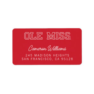 Étiquette Université du Mississippi   Ole Miss Wordmark
