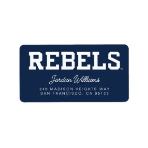 Étiquette Université du Mississippi Wordmark Rebels