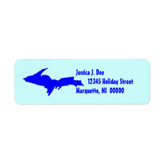 Étiquette Upper Peninsula Michigan Adresse de retour UP Labe