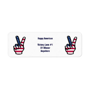 Étiquette US Victory Sign