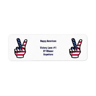 Étiquette US Victory Sign