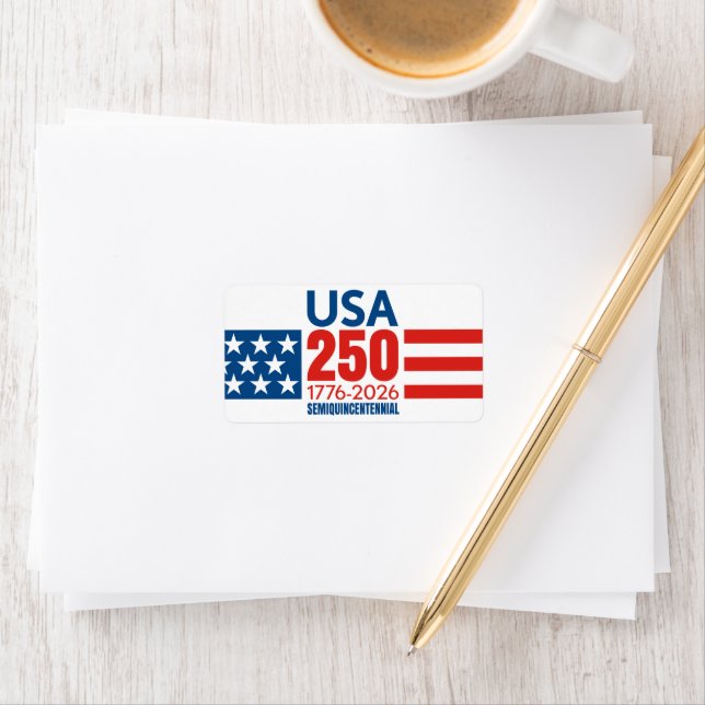 Étiquette USA 250 - 250e anniversaire de l'Amérique - Stars  (En situation)