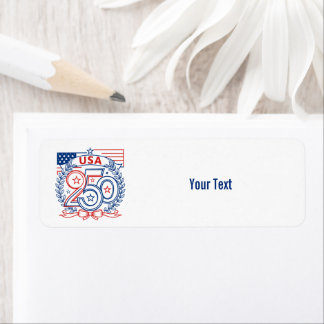 Étiquette USA 250 Patriotic Anniversary Emblem Design