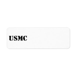 Étiquette Usmc [texte de pochoir]