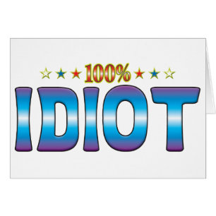 Étiquette v2 d'étoile d'idiot