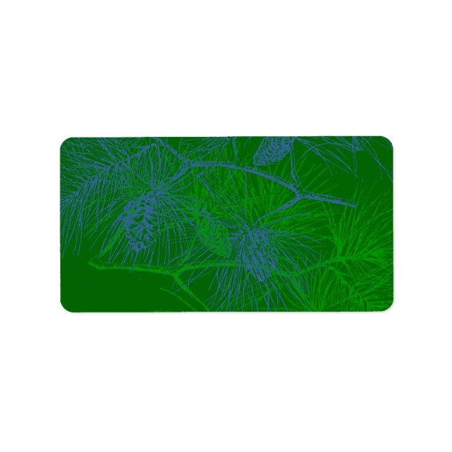 Étiquette Vacances Vacances Vacances Vacances Blanc Pin Vert (Devant)