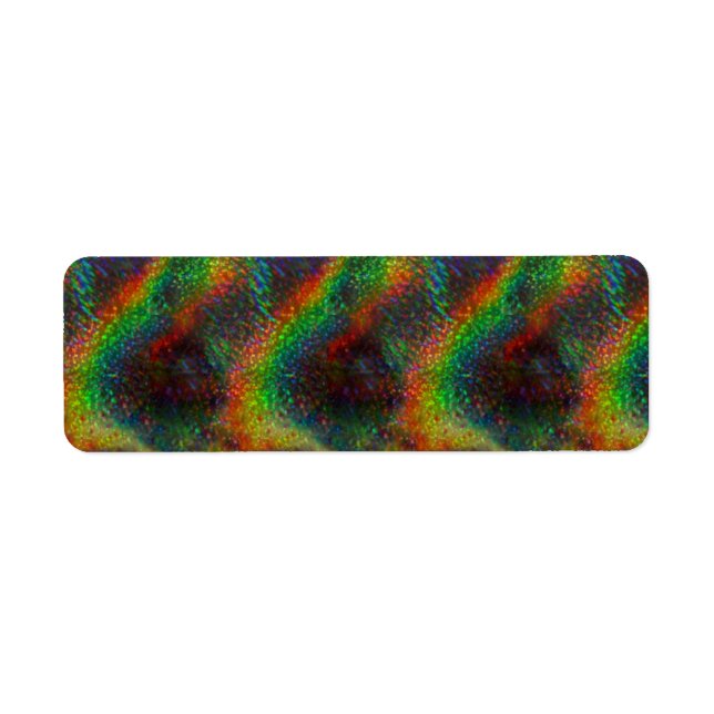 Étiquette Vague de Parties scintillant Holographique Rainbow (Devant)