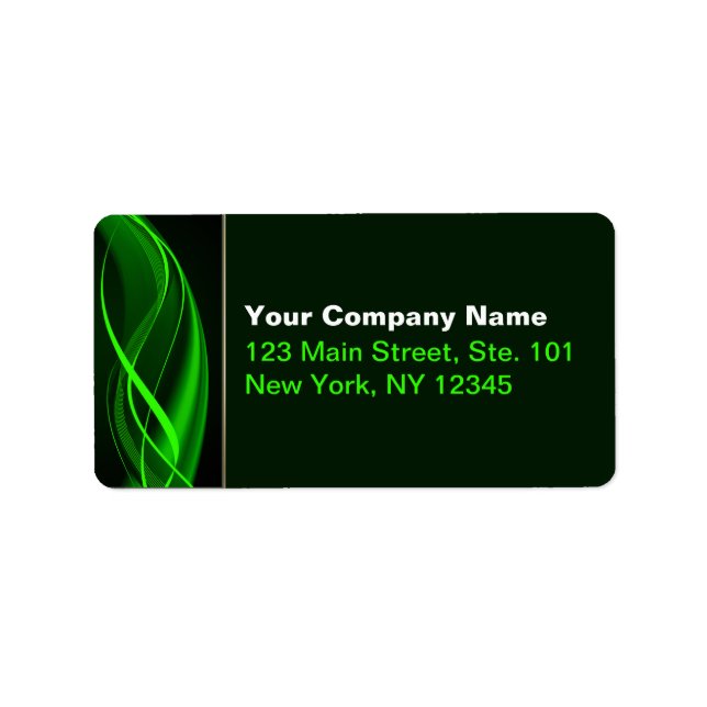 Étiquette Vague verte (Devant)