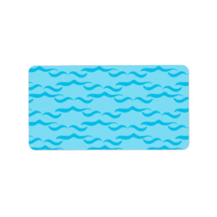 Étiquette Vagues d'eau de mer bleu pastel Océan paisible
