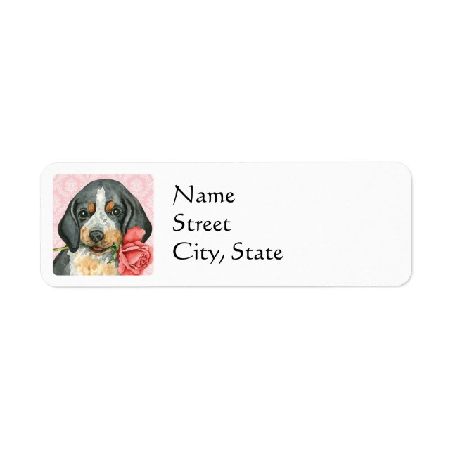 Étiquette Valentine Rose Bluetick (Devant)