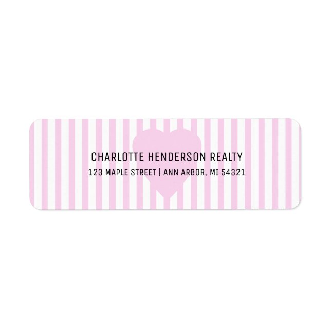 Étiquette Valentines Day Immobilier Adresse de retour (Devant)