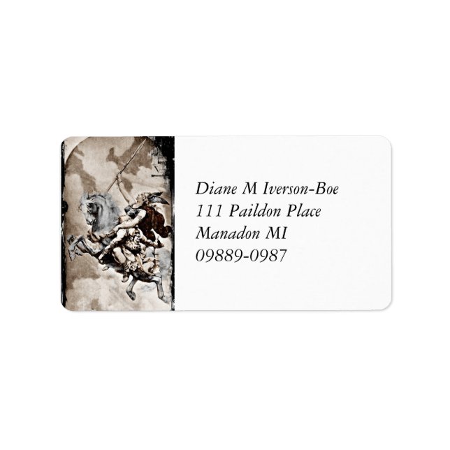 Étiquette Valkyrie transporte un héros à Valhalla (Devant)