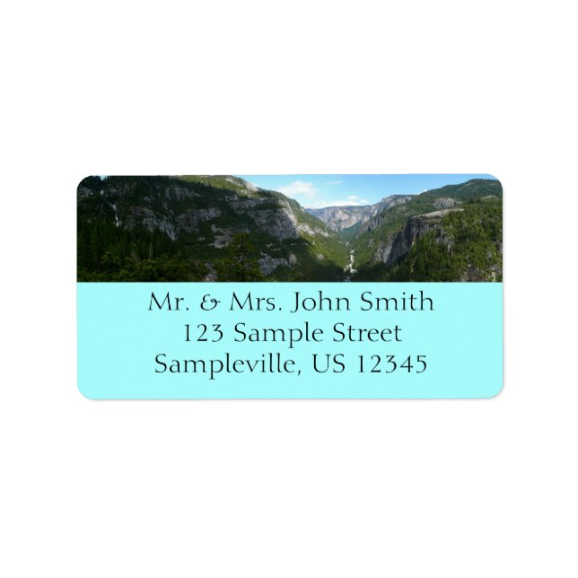 Étiquette Vallée de Yosemite dans le parc national de Yosemi (Devant)