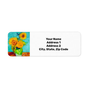 Étiquette Van Gogh Sunflowers