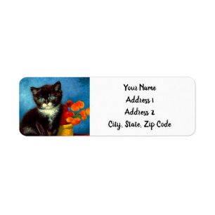Étiquette Van Gogh Tuxedo Cat