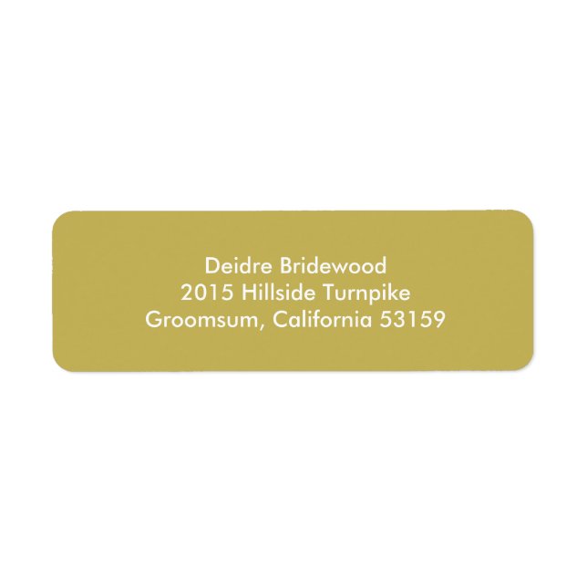 Étiquette Vegas Gold Contemporary Solid Color (Devant)