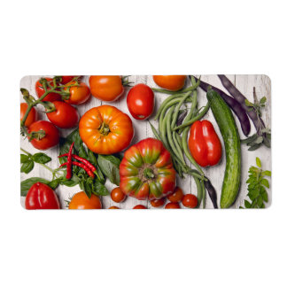 Étiquette Vegetable and Herb Harvest