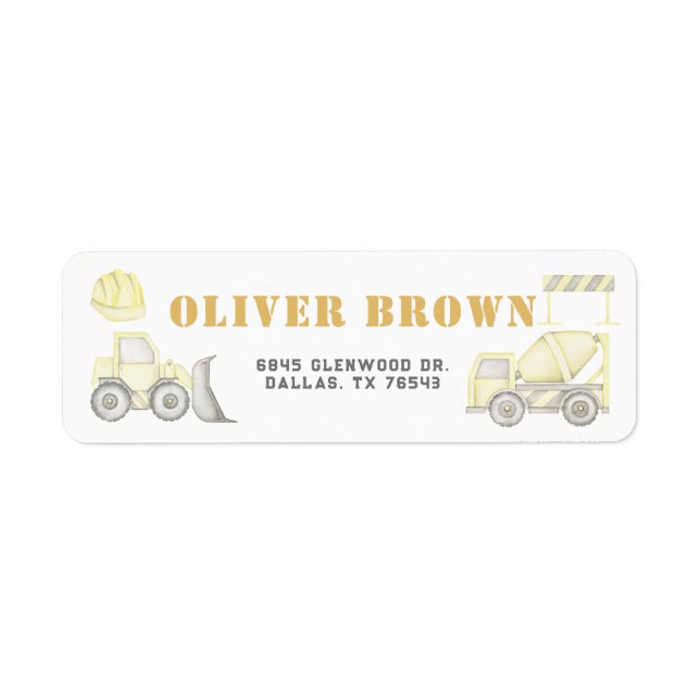 Étiquette Véhicule de vidage de construction amusant (Devant)