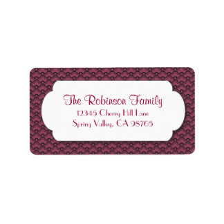 Étiquette Ventilateur rouge avec cadre blanc