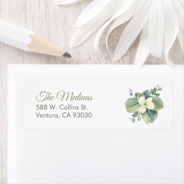 Étiquette Verdure / Baptême Feuille vert et première année (En situation)