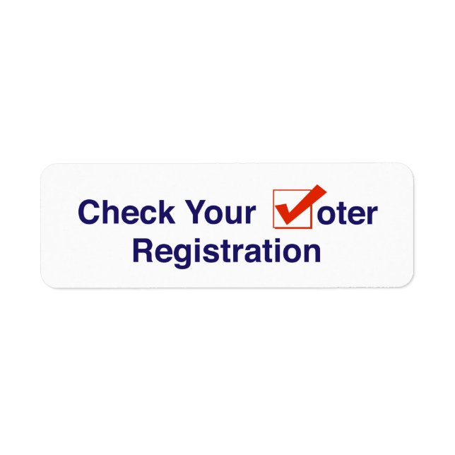 Étiquette Vérifier votre inscription électorale 2024 (Devant)