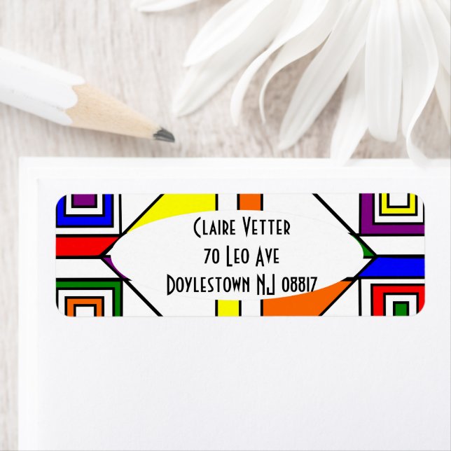 Étiquette Verre Bauhaus (En situation)