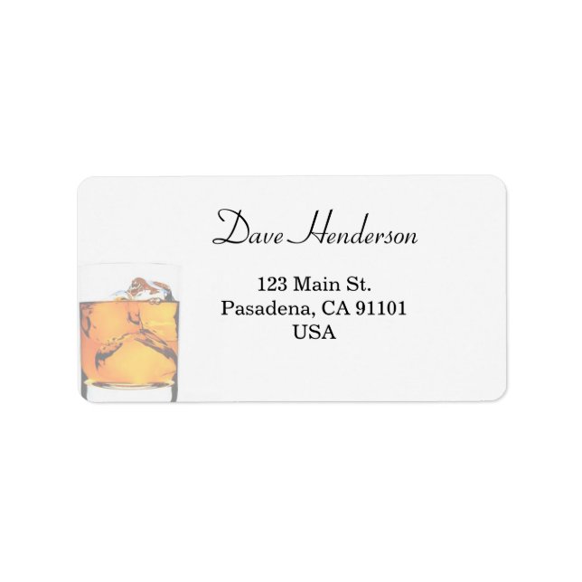 Étiquette Verre écossais moderne (Devant)