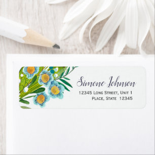 Étiquette Vert botanique Floral   Baby Shower