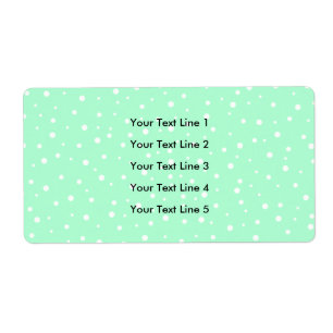 Étiquette Vert en bon état de pastel avec le motif de points