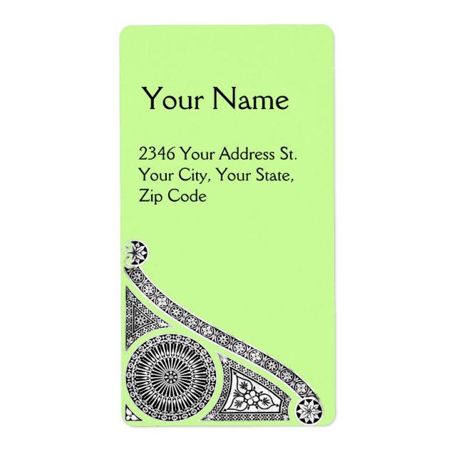 Étiquette vert RENAISSANCE (Devant)