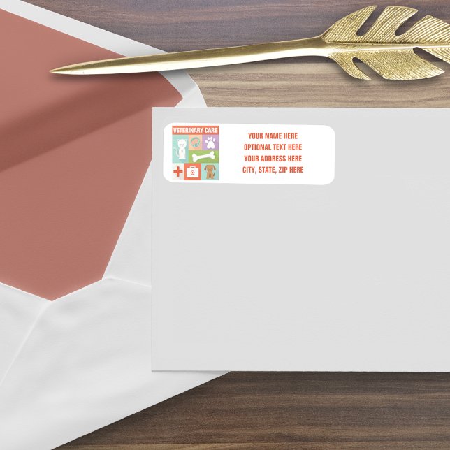 Étiquette Vétérinaire Professionnel Iconique Conçu (Créateur téléchargé)