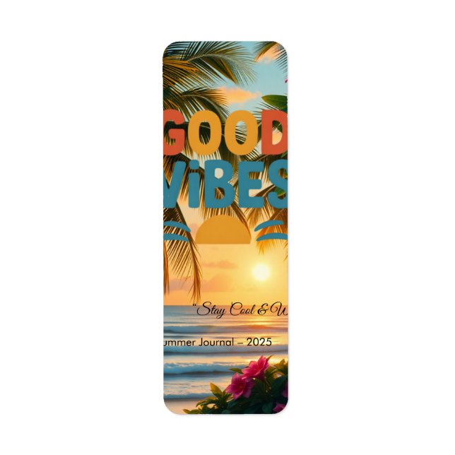 Étiquette Vibes d'été Carnet tropical (Devant)