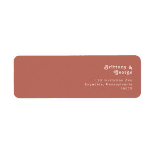 Étiquette Vibes rétro simples   Ancien Rose Adresse de reto