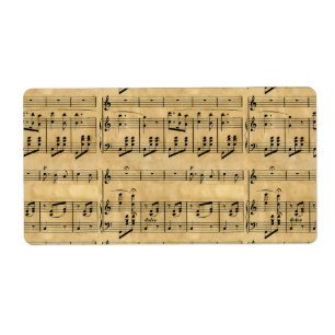 Étiquette Vieille conception de papier parcheminé