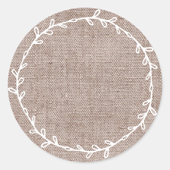 Étiquette Vierge Rustique Maison en Toile de Jute  (Devant)