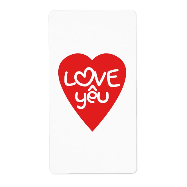 Étiquette Vietnamien Valentine ♥ Love Yêu ♥ Asian Wordplay (Devant)