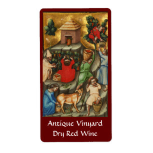 Étiquette VIGNOBLE DE CÉRÉALES MOYENNES HARVEST Grapevine an