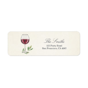 Étiquette Vin Dégustation Retour Adresse Label Vignoble