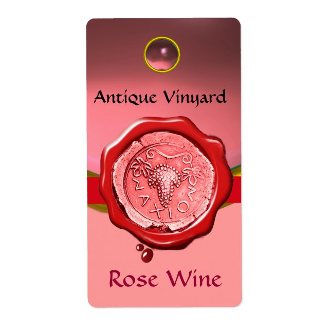 Étiquette VIN ROSE ANTIQUE GRAINE ROUGE CIEL, rose (Devant)