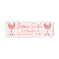 Vin Rosé Verre rose Blush Zinfandel Personnalisé